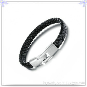 Fashion Gifts Stainless Steel Jewelry Leather Bracelet (HR6095)